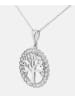 Vanlere Halskette mit Anhänger aus 375 Weißgold mit Zirkonia