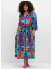 sheego by Joe Browns Maxikleid in blau gemustert