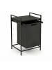 relaxdays Wäschesammler in Schwarz - 65 L