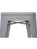 MCW 4x Hocker A73 im Industriedesign, Grau