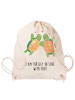 Mr. & Mrs. Panda gym tasche Schildkröten Paar mit Spruch in Creme