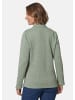 GOLDNER Kuschelweiche Strickfleece-Jacke in baummoos / melange