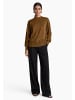 Zero  Feinstrickpullover mit Lurexfaden in Brown/Gold