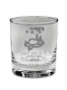 Mr. & Mrs. Panda Whiskey Glas Fuchs Sterne mit Spruch in Transparent