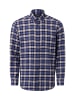 Andrew James Flanellhemd in sand blau - 0006