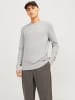 Jack & Jones Weicher Strickpullover mit Rundhalsausschnitt und langen Ärmeln in Grau-2