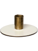 IB Laursen Kerzenhalter RUND 2-Farbig BUTTER CREAM Gold für 1 DÜNNE Kerze