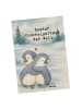 Mr. & Mrs. Panda Postkarte Pinguin Bester Kuschelpartner der Wel... in Weiß