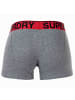 Superdry Boxershort 3er Pack in Rot/Schwarz/Grau