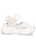 Buffalo Plateau-Sandale in creme weiß