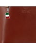 Florence Florence Umhängetasche, Schultertasche Leder braun, dunkelbraun ca. 17cm
