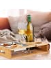 relaxdays Couchbar in Natur/ Silber - (B)36,5 x (H)8 x (T)25 cm