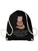 Mr. & Mrs. Panda wander rucksack Roter Panda mit Spruch in Schwarz