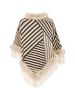 osha Damen Poncho in Wollweiss