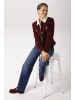 Aniston CASUAL Cordjacke in weinerot-wollweiß