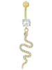 Adeliás Damen Piercing aus Edelstahl in gold