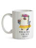 Mr. & Mrs. Panda Frühstücksbecher Pinguin Kokosnuss mit Spruch in Weiß