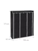 relaxdays Stoffkleiderschrank in Schwarz - (B)148 x (H)173 x (T)43 cm