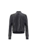 Rick Owens Schwarz Bauhaus Flight Leder Jacke