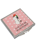 Mr. & Mrs. Panda Taschenspiegel Einhorn  mit Spruch in Rot Pastell