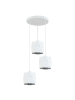 Licht-Erlebnisse Pendelleuchte (B)38 x (L)38 x (T)110 cm in Weiß Silber