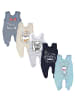 TupTam Baby Strampler mit Aufdruck Spruch 5er Pack in beige/blau