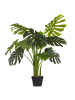 Beliani Kunstpflanze MONSTERA PLANT in Grün/Schwarz - (W) 12 x (H) 113 x (L) 12 cm