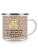 Mr. & Mrs. Panda Camping Emaille Tasse Corgie mit Spruch in Hundeglück