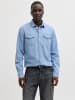 Jack & Jones Elegantes Langarmhemd Knopfverschluss Einfarbig in Blau
