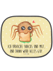 Mr. & Mrs. Panda Auto Hitzeschutz Spinne Agathe Sandwich mit Spruch in Gelb Pastell