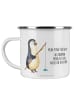 Mr. & Mrs. Panda Teetasse Pinguin Angler mit Spruch in Weiß