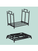 relaxdays Kaminholzregal in Schwarz - (B)45 x (H)41 x (T)33 cm