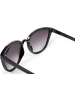 styleBREAKER Cateye Sonnenbrille in Schwarz / Grau Verlauf