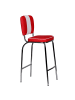 FineBuy Barstuhl in Rot / Kunstleder / 40x38x110