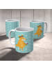 Mr. & Mrs. Panda Kindertasse Fuchs Blumen ohne Spruch in Türkis Pastell
