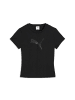 Puma Top "Dare TO Slim Half Zip Warp Knit Graphic Tee" in Schwarz