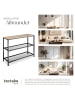 tectake Konsolentisch Bristol 100 x 30 x 81 cm, Industrial Holz hell, Eiche Sonoma