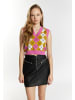 myMo ROCKS Damen Strick Pullunder in Pink Gelb Mehrfarbig