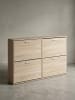 KADIMA DESIGN Schuhschrank WL5.828 Modern 120 x 81 x 24 cm Holz Schuhregal 4 in Sonoma