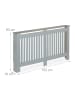 relaxdays Heizkörperverkleidung in Grau  - (B)152 x (H)83 x (T)19 cm