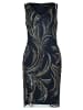 Vera Mont Etuikleid mit Stickerei in Silver/Dark Blue