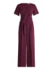 BETTY & CO Jumpsuit mit Bindegürtel in Dark Aubergine