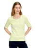 Betty Barclay Basic Shirt mit Rippenstruktur in Cream/Green