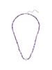 Valero Pearls Perlen-Kette Sterling Silber Amethyst Süßwasser-Zuchtperle in silber