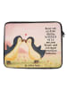 Mr. & Mrs. Panda Notebook Tasche Pinguine Kuss Design mit Spruch in Weiß