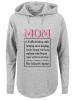 F4NT4STIC Oversized Hoodie Muttertag Pink Unconditional Love Family in grau