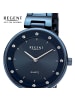 Regent Armbanduhr Regent Metallarmband dunkelblau extra groß (ca. 34mm)