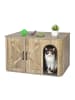 relaxdays Katzenschrank in Braun - (B)85 x (H)50 x (T)49 cm