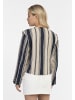 DreiMaster Damen Kurze Blazerjacke in Dunkelmarine Wollweisser Streifen