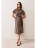 More & More sportives Midikleid, Streifen in chocolate/white